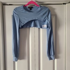 💙Blue crop top long sleeve